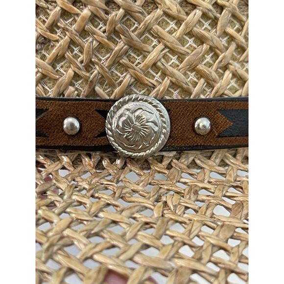 Vintage Rocha Hat Medium 21.5” Circumference Cowboy Woven Stiff Straw EUC! - Picture 11 of 14